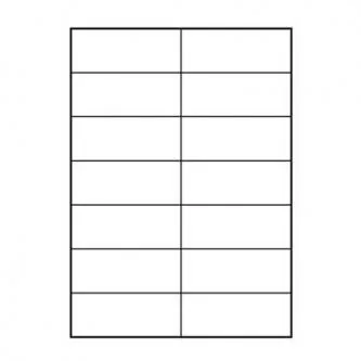 Logo etikety 105mm x 42.4mm, A4, matné, biele, 14 etikiet, 140g/m2, balené po 10 ks, pre inkoustové a laserové tlačiarne