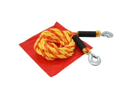 Lano ťažné 5000kg s karabínami COMPASS 01233