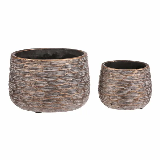 Súprava betónových obalov Ryha, 2 ks, sivá, v. 12 cm