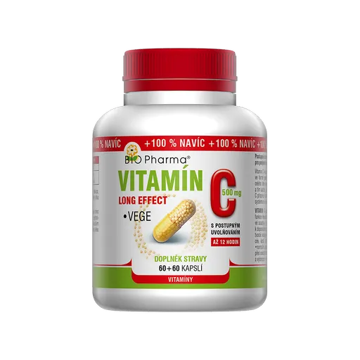 BIO PHARMA Vitamín C 500 mg long effect 60+60 kapsúl