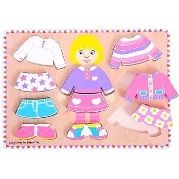 Drevené puzzle – Dievčatko na obliekanie (691621160572)