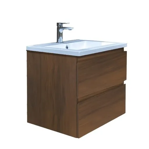 Kúpeľňová skrinka s umývadlom SAT B-Way 59x50x45 cm matný orech BWAY260NUTU