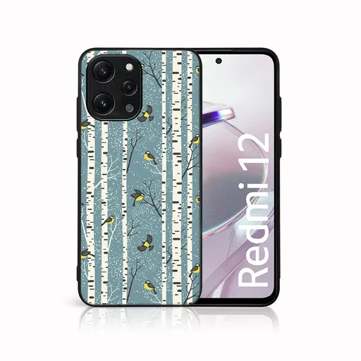 MY ART Kryt s vianočným dizajnom Xiaomi Redmi 12 BIRCH (072)