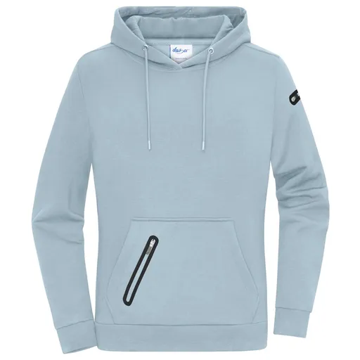 James & Nicholson (Daiber) Štýlová dámska mikina s kapucňou 8045 - Milky blue | L