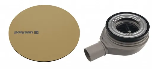 POLYSAN - MIRAI vaničkový sifón, priemer 90, DN40, krytka zlato mat 72730GB