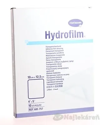 HYDROFILM samolepiaci transparentný obväz (10x12,5cm) 10ks