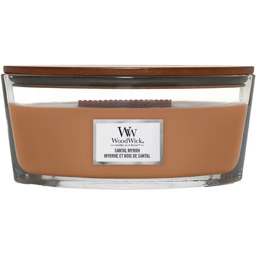 WoodWick Vonná sviečka loď Santal Myrrh, 453 g