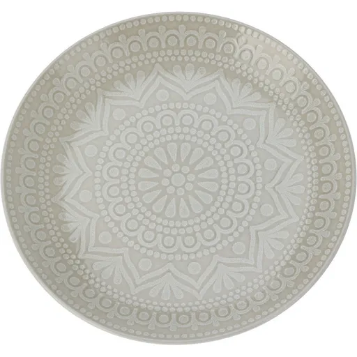 Kameninový plytký tanier Ethnic, pr. 27 cm, béžová