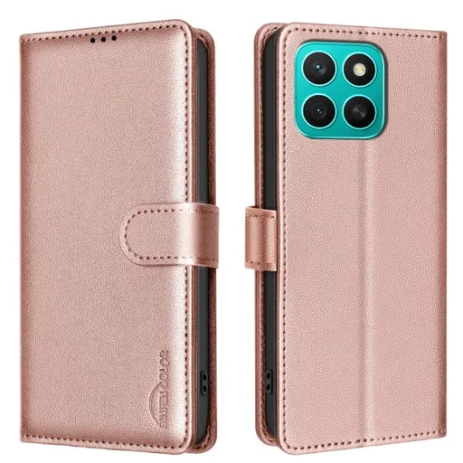 BINFEN Peňaženkové puzdro pre Honor X8c ružovozlaté