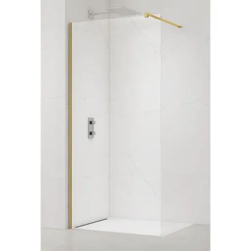 Sprchová zástena Walk-in 150 cm SAT zlatá lesk SATBWI150PRZ