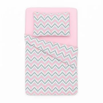 BabyTýpka 3-dielna sada obliečok – Chevron pink (8594201221453)