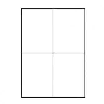 Logo etikety 105mm x 148mm, A4, matné, biele, 4 etikety, 140g/m2, balené po 10 ks, pre inkoustové a laserové tlačiarne