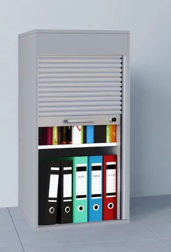 VCM Kancelářská skříň Aktos L, šedá