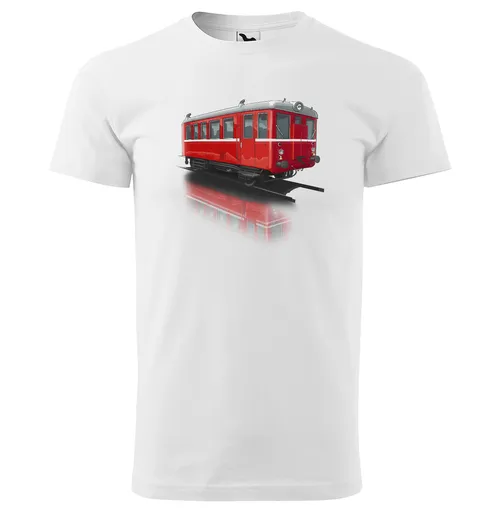 Tričko Hurvínek – motorový vozeň 131.1 (Veľkosť: 5XL, Typ: pre mužov, Farba tričká: Biela)