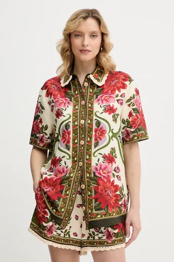 Košeľa s prímesou ľanu Farm Rio