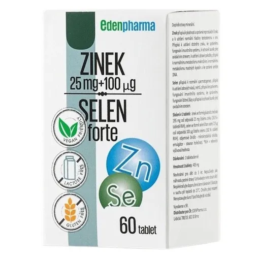 EDENPHARMA Zinok Selen forte 60 kapsúl