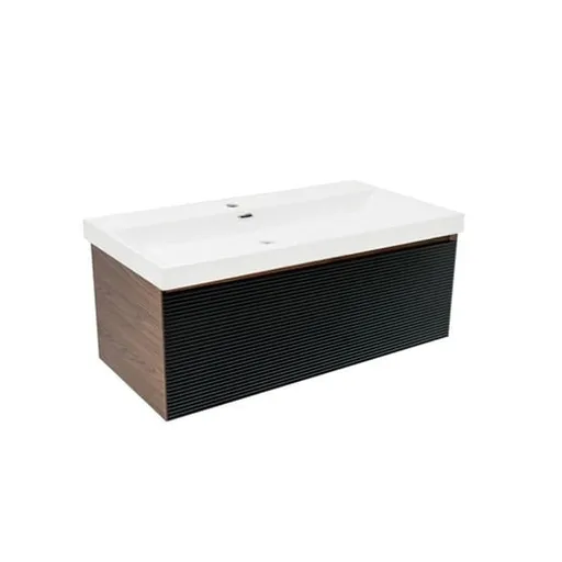 Kúpeľňová skrinka s umývadlom Naturel Monza 99x30x45 cm orech mat MONZA100BNU4