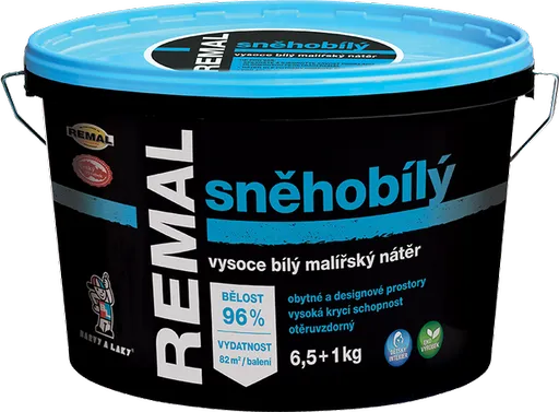 REMAL SNEHOBIELY - Interiérová farba s vysokou belosťou biela 15 kg
