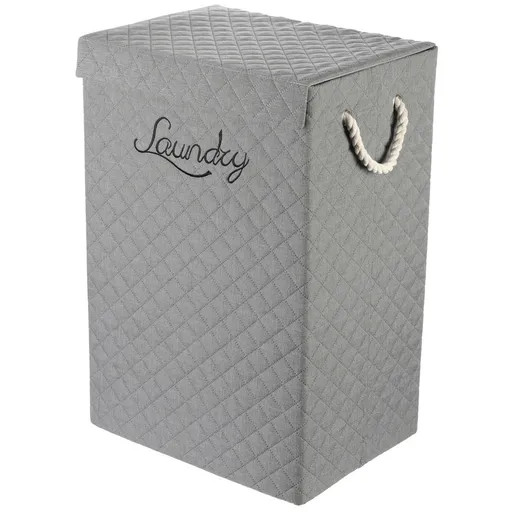 Autronic Látkový kôš s úchytmi a vekom, béžová