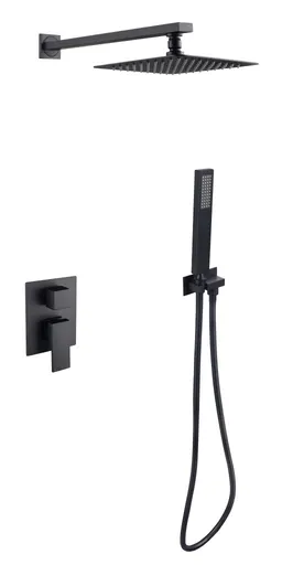 BESCO BESCO - Podomietkový sprchový set SLIM MODERN/VARIUM II - Čierna matná BABPMVIICZ