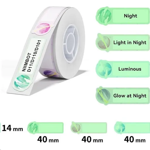 Niimbot A2A28548302, 14x40mm, 80ks, Planéty, transparentné samolepiace štítky