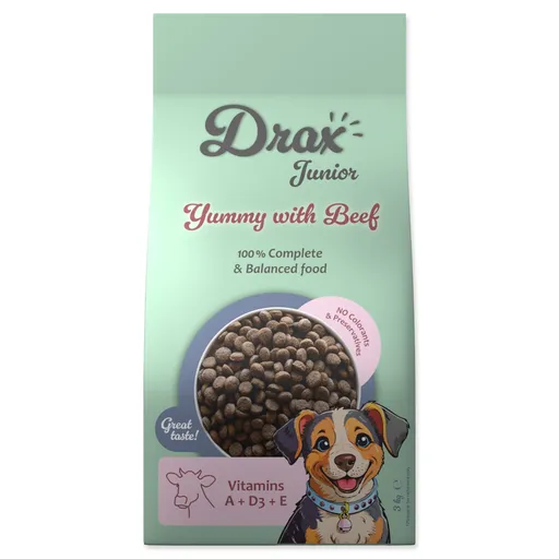 Drax Junior Dog s hovädzím 3 kg
