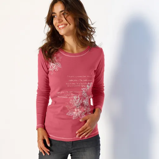 Tričko s dlhými rukávmi a potlačou