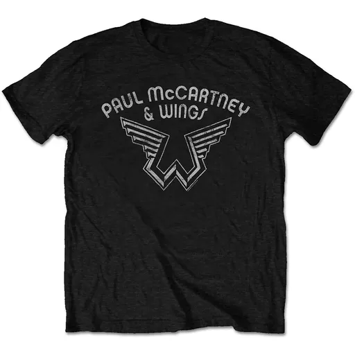 Paul McCartney tričko Wings Logo Čierna S