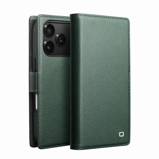 QIALINO CLASSIC Kožený obal pre Apple iPhone 17 Pro Max zelený