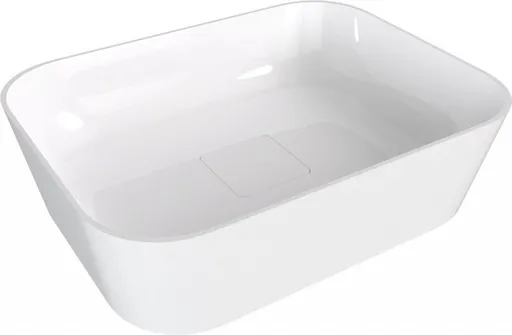 POLYSAN - BANERA SQUARE umývadlo na dosku, liaty mramor, 50x36cm, biela 14596