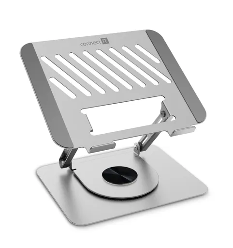 CONNECT IT Rotary otočný stojanček na notebook, STRIEBORNÁ