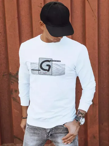 Pánska biela mikina