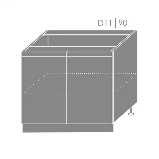 ArtExt Kuchynská linka Brerra - lesk Kuchyňa: Spodná skrinka D11/90 / (ŠxVxH) 90 x 82 x 50 cm
