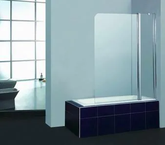 H K - Vaňová zástena PURE V2 120x140 - dvojdielna s pevným dielom, číre sklo PUREV2120