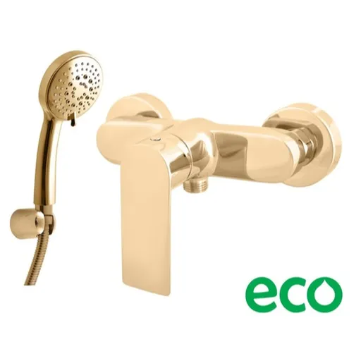 Sprchová batéria RAV SLEZÁK Nil so sprchovacím setom 150 mm zlatá NL181.5/1Z