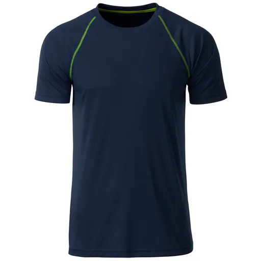 James & Nicholson (Daiber) Pánske funkčné tričko JN496 - Tmavomodro-žiarivo žltá | XL