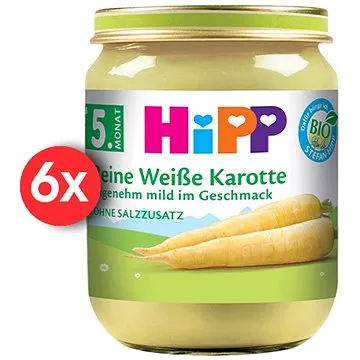 HiPP BIO Biela mrkva  6× 125 g (4062300217652)