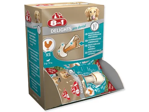 Pochúťka 8in1 Delights Dental kosť žuvacia XS 30ks