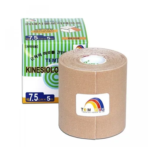 TEMTEX Kinesio tape Classic béžová tejpovacia páska 7,5 cm x 5 m 1 kus