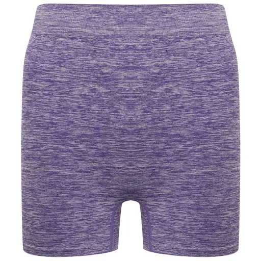 Tombo Dámske bezšvové športové šortky - Fialový melír | L/XL