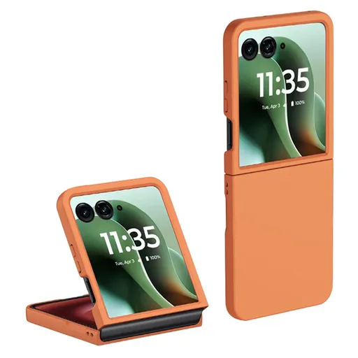 PLASTIC Ochranný plastový kryt pre Motorola Razr 60 Ultra oranžový