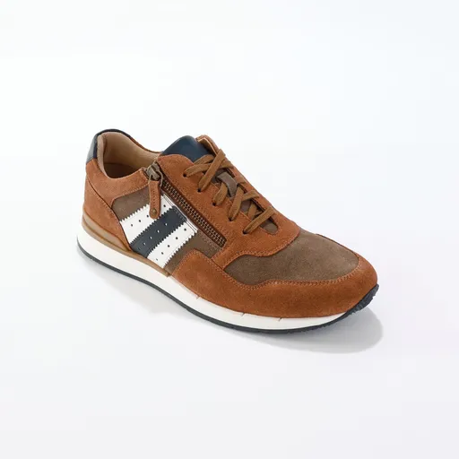 Tenisky z 2 materiálov, na šnúrky a zipsy