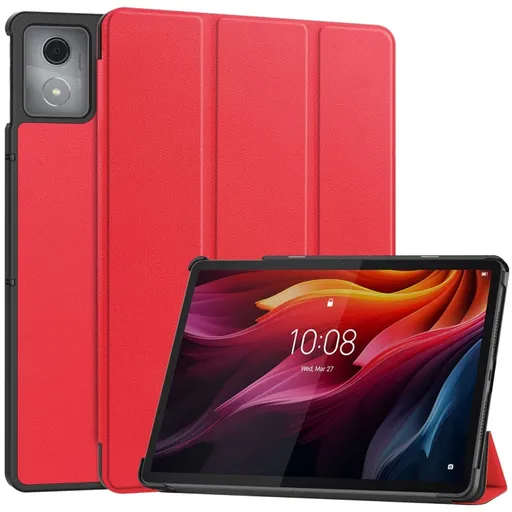 LEATHER Zaklápací kryt pre Lenovo Tab K11 Plus červený