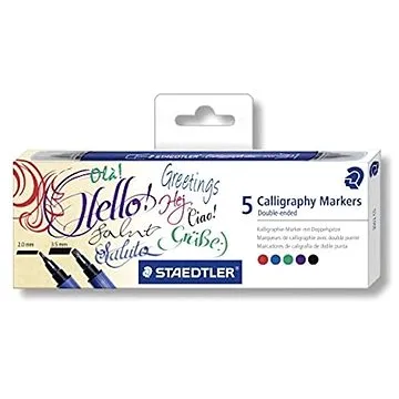 Staedtler kaligrafický, obojstranný, 5 farieb (4007817186503)