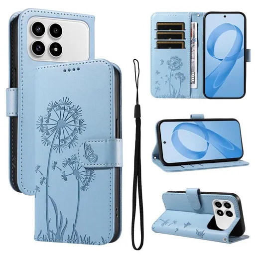 ART DANDELION Peňaženkové puzdro pre POCO F8 Pro svetlomodré