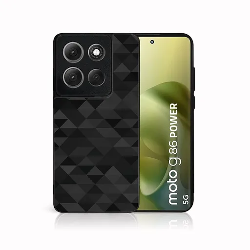 MY ART Ochranný kryt pre Motorola Moto G86 Power 5G BLACK TRIANGLES (232)