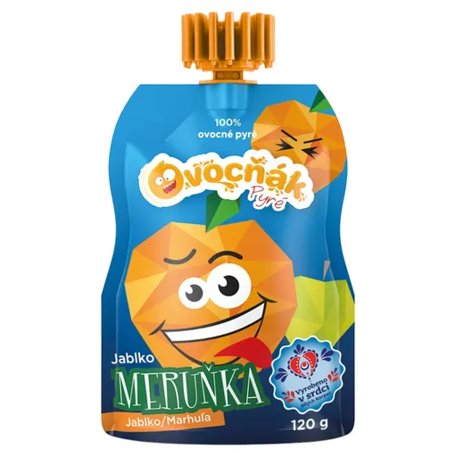 OVOCŇÁK Pyré jablko a marhuľa 120 g