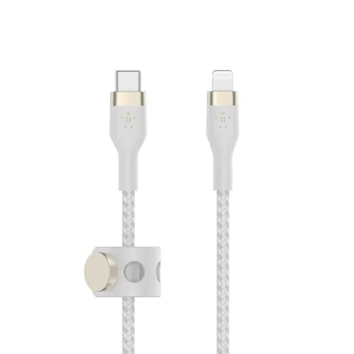 Belkin BOOST CHARGE ™ Lightning / USB-C kábel, 3m, biely - odolný PRO Flex