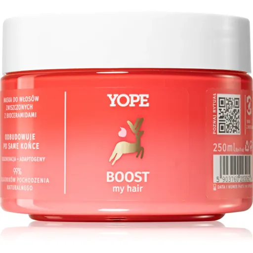 Yope BOOST my hair obnovujúca maska pre poškodené vlasy 250 ml