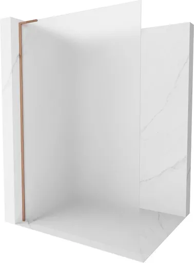 MEXEN/S - Kioto L Sprchová zástena WALK-IN 120 x 200, dekor, ružové zlato 800-120-103-60-30